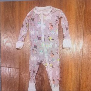 Kids Animal Print One Piece Pajama - Purple